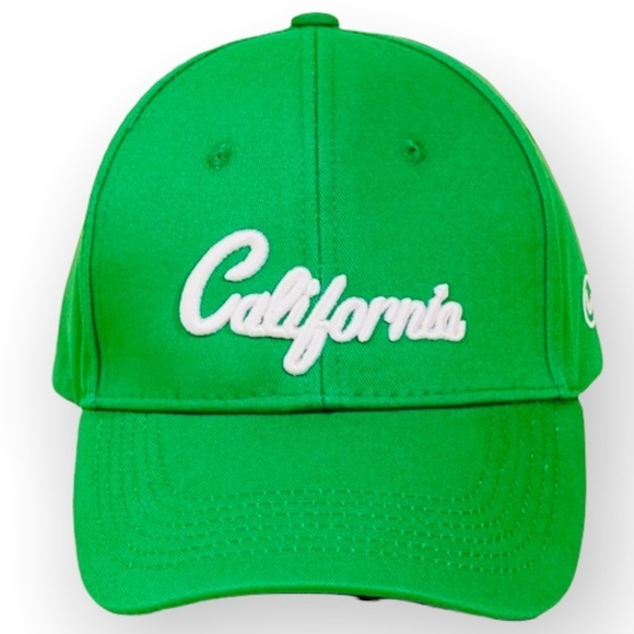 Unisex Green Embroidered California Baseball Cap - Picture 2 of 9